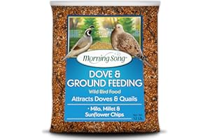 Morning Song Dove & Ground Feeding Wild Bird Seed -12 lb. Dove, Quail & Pigeon Wild Bird Food for Outside Feeders