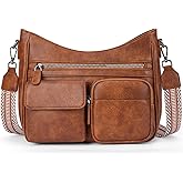 VIMUTI Crossbody Bags for Women Trendy Vegan Leather Crossbody Purse Shoulder Handbags Multiple Pockets Hobo Bag Ladies