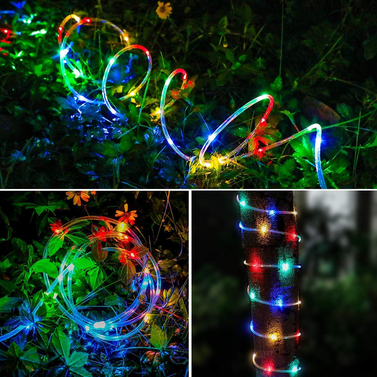 MultiColor2 LED Rope Lights Battery Operated String Lights Fairy