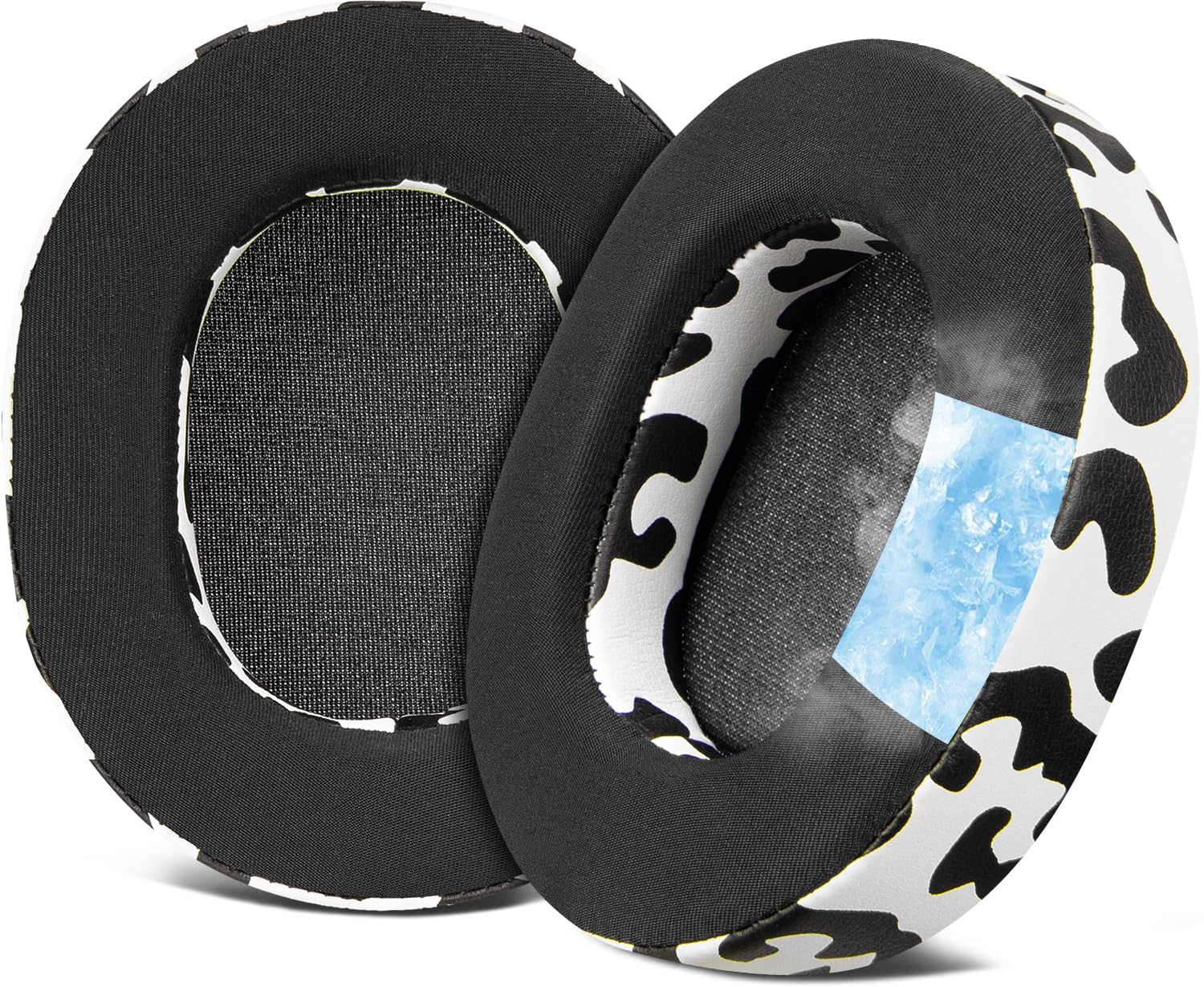 SOULWIT Cooling Gel Earpads Replacement for SteelSeries Arctis 1/3/5/Arctis 7/7+/7P/7P+/7X/7X+/9/9X/Pro/Prime(Do Not Fit Any Arctis Nova) Headset, Ear Pads Cushions with High-Density Foam-Snow Leopard