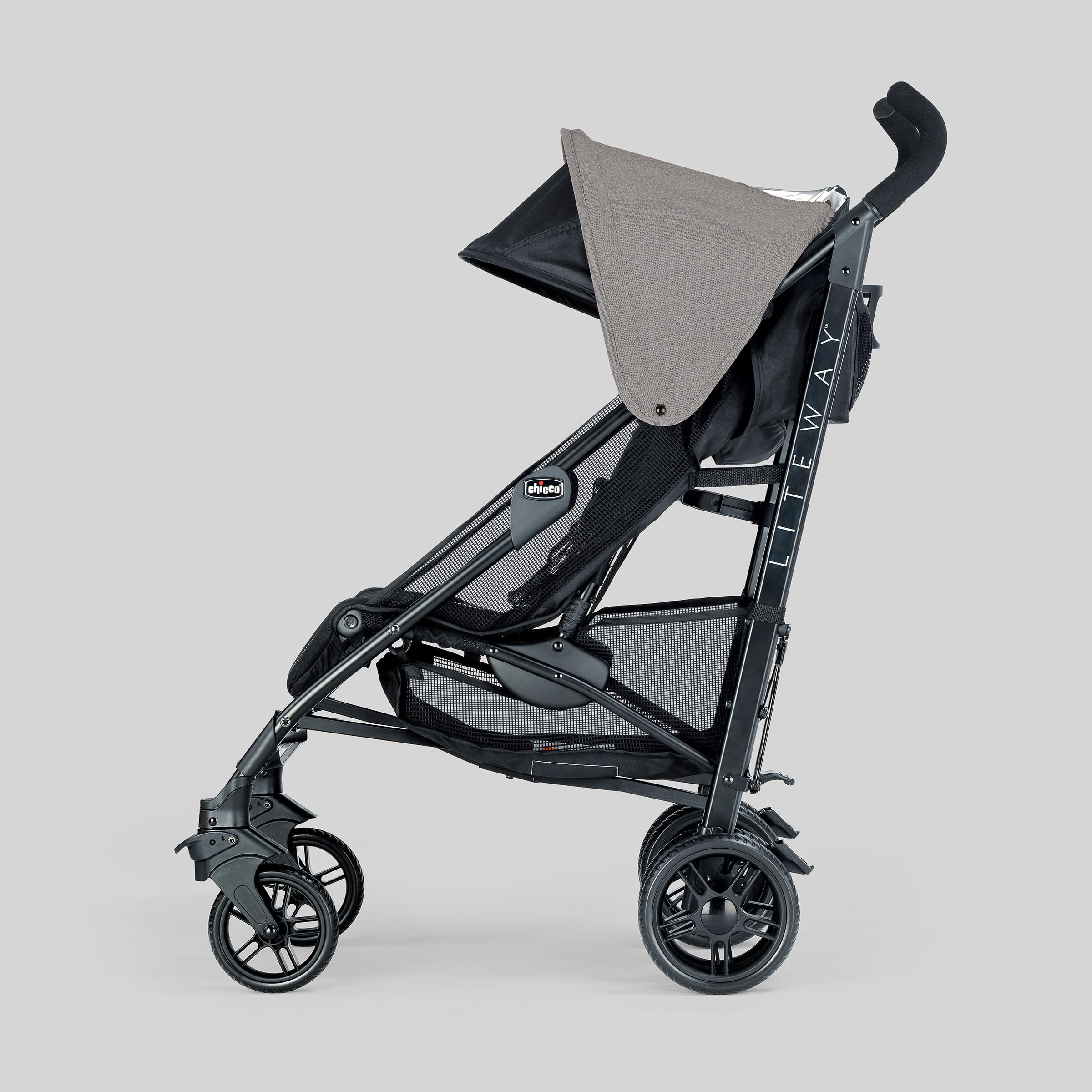 Chicco Liteway Stroller, Compact Fold Baby Stroller with Canopy, Lightweight Aluminum Frame Umbrella Stroller, for Use with Babies and Toddlers up to 40 lbs. | Lavender/Purple