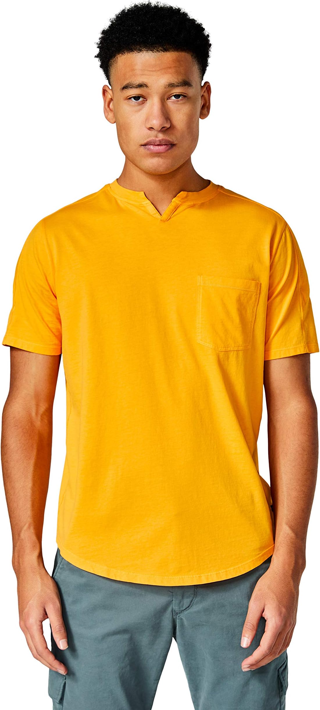 Good Man Brand Men's Premium Cotton Jersey Notch Neck Crew