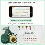Myfelicity Embroidery Kit for Beginners 28 Stitches Includes Fabric Threads Hoop view 3