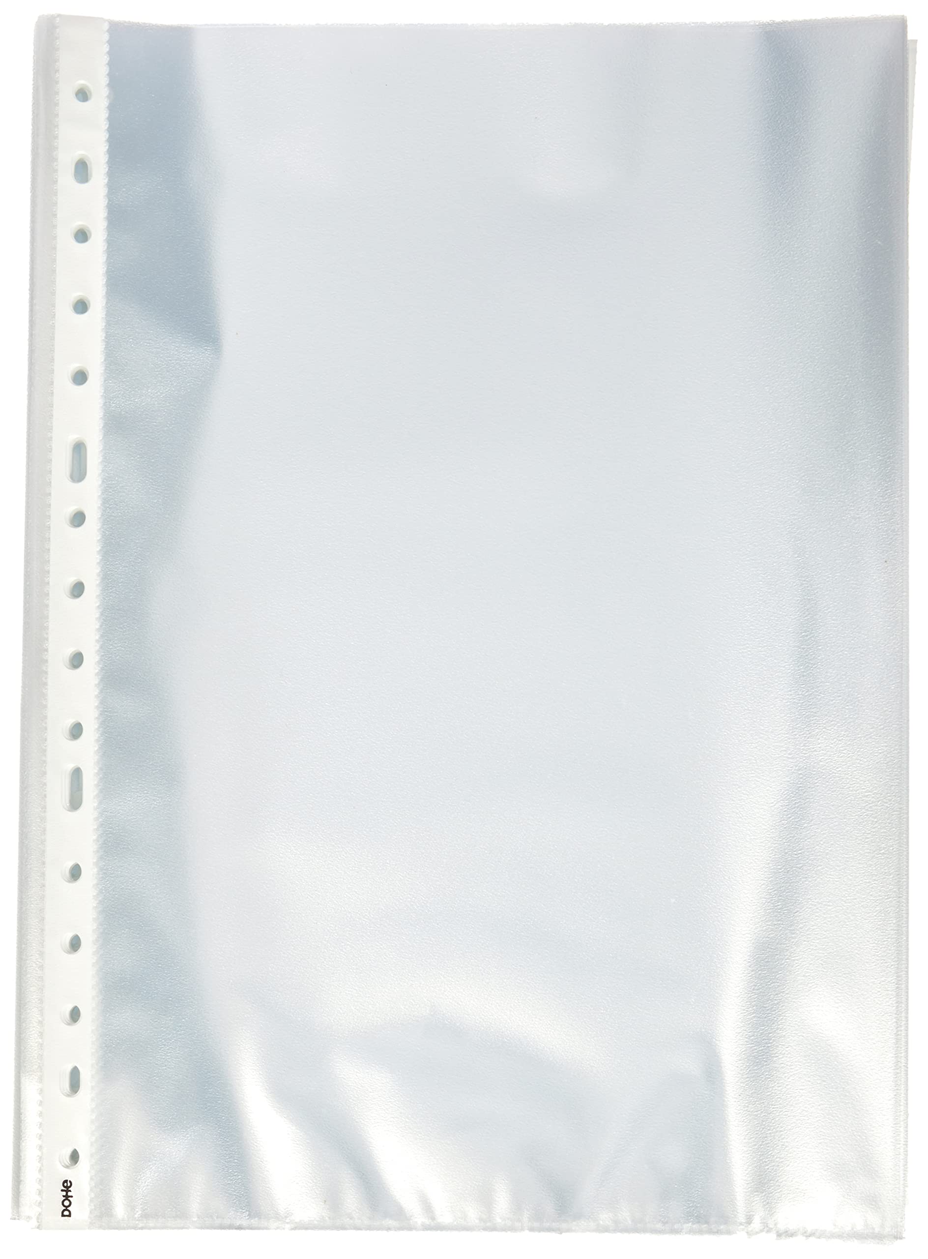 Dohe Basic – Pack of 100 Punched Sleeves, Folio, Plastic