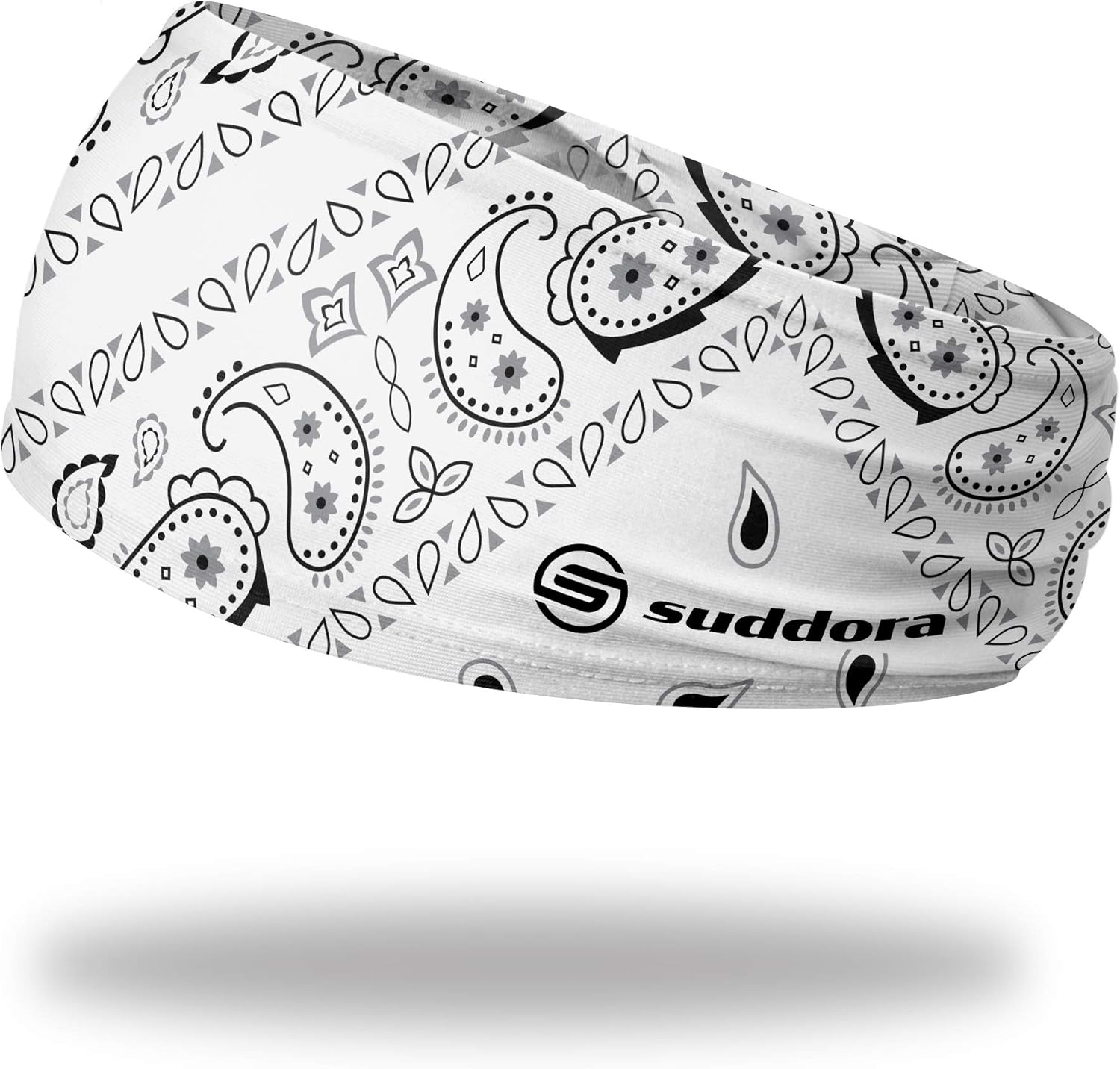 Suddora White Paisley Bandana Headband - Vintage, and Fashionable Headbands: Beauty