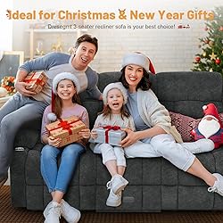 Dresegmt Loveseat Recliner Sofa Set, Flip Middle