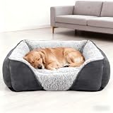 JOEJOY Medium Dog Cat Bed Lamb Fleece Washable 63x53x21cm