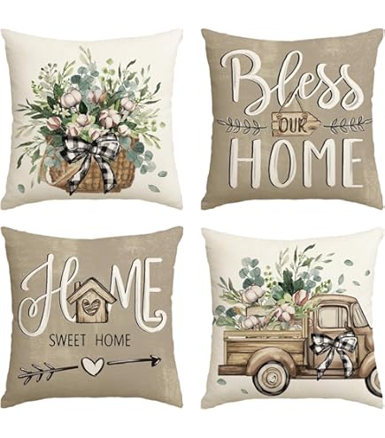 Wyooxoo Juego De 4 Fundas De Almohada Decorativas De 12 X 20