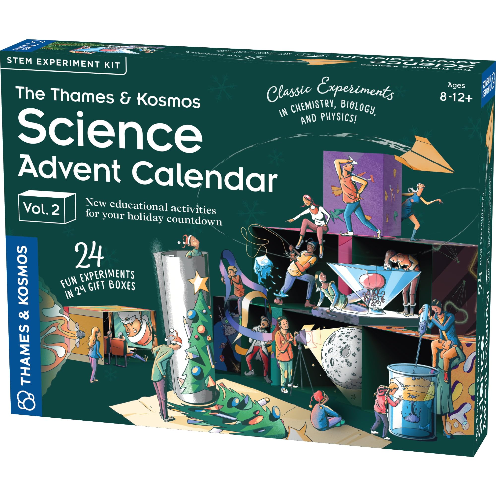 Thames & Kosmos Science Advent Calendar Vol. 2 (2024) | Holiday STEM Kit for Kids | Fun Chemistry, Biology & Physics Experiments | Ages 8+ | Educational Toy | 1+ Players