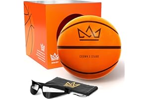 Crown x Starr Silent Basketball Size 7 (29.5”) | 450g Quiet Basketball Dribbling Indoor Soundless Ball – Deep Grooved, Realistic Bounce Feel, Never Compressed