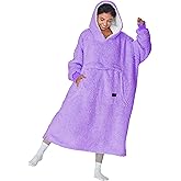 Catalonia Oversized Blanket Hoodie Sweatshirt, Fleece Pullover with Large Front Pocket for Adults Men Women