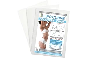 BRUIZEX Lipo Foam Post Surgery Pads, Liposuction Recovery Foam Boards, Compatable with Compression Garment Sheets, Faja, Abdominal Binder, Waist Trainer, Belly Wrap, BBL Pillow, 3-Pack