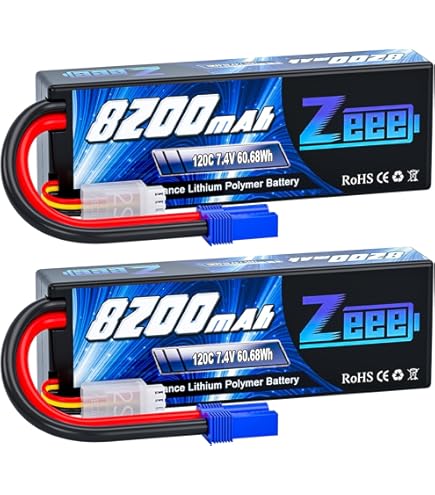 Amazon.com: Zeee 2S Lipo Battery 8000mAh 7.4V 100C Hard Case with