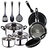 Bateria-de-cocina-5-piezas-acero-inoxidable-y-3pcs-Utensilios-de-cocina-y-Set-3pcs-sartenes-162024-cms-negro