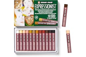 Sakura Cray-Pas Expressionist Multi-Cultural Oil Pastel Set - Soft Oil Pastels for Artists - 12 Colors