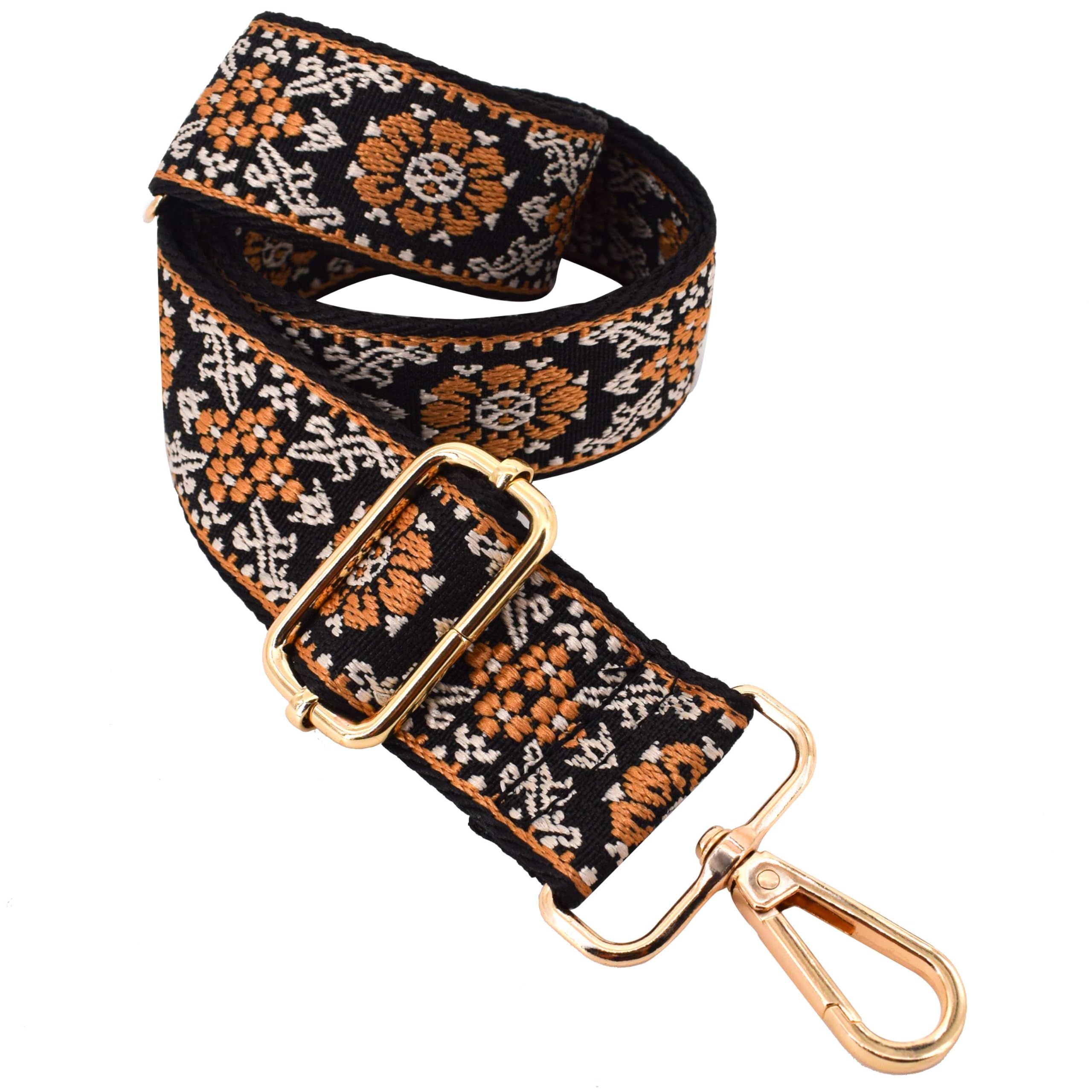 Adjustable Handbag Strap Wide Purse Strap Replacement Shoulder Crossbody Bag Strap, gold, 130 cm