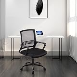 T-THREE Adjustable Ergonomic Office Chair Black Mesh Back 360° Swivel Lumbar view 2
