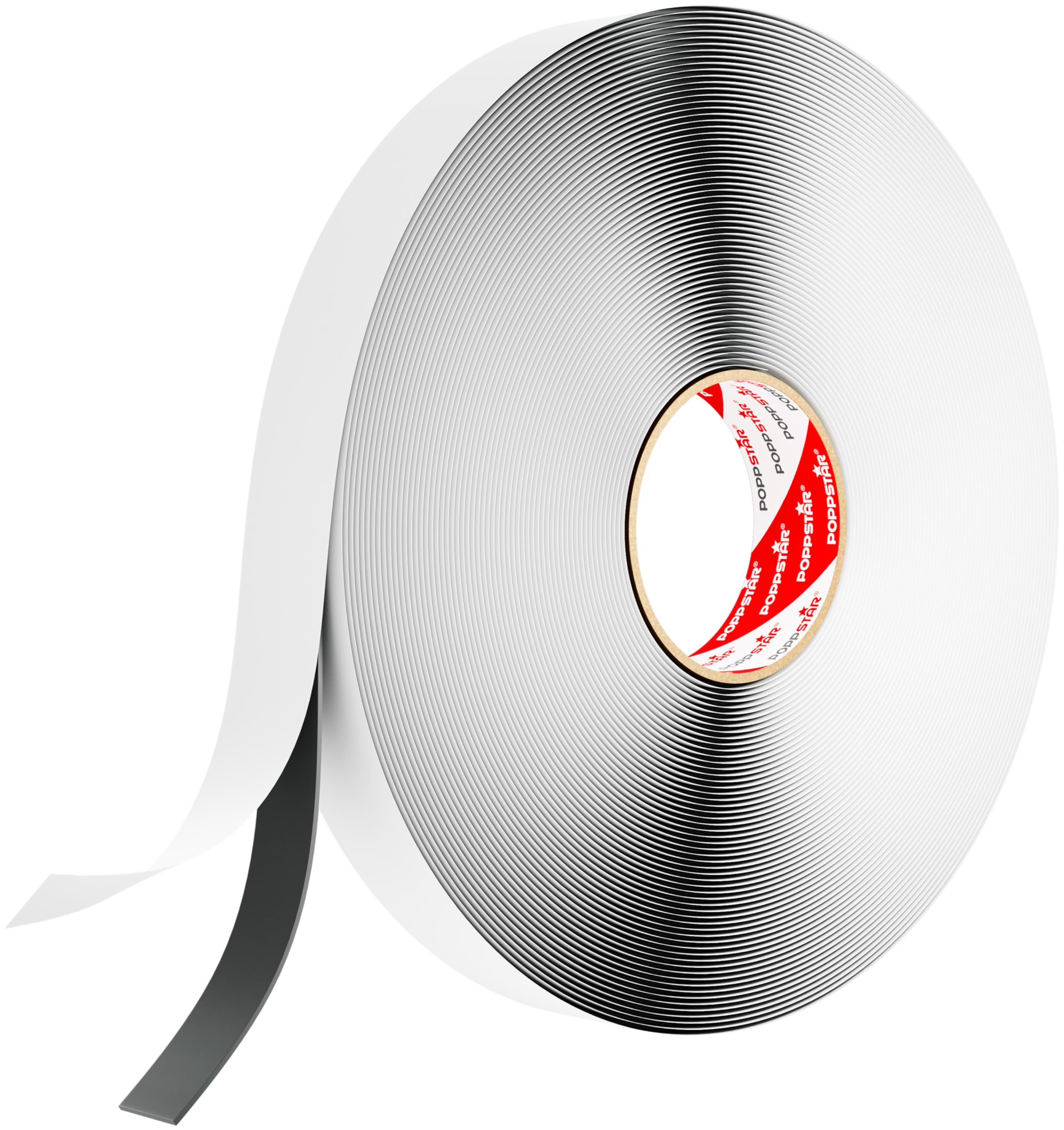 POPPSTAR Double-Sided Butyl Tape (25m x 20mm x 1.6mm) Butyl Rubber Tape, Black