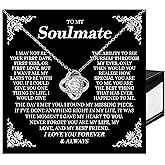 VIRAGIL Soulmate Necklace for Women, Love Knot Heart Pendant, Jewelry Gift for Wife or Girlfriend