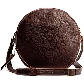 Portland Leather Goods Circle Crossbody Bag for Women – Handmade from the Finest Full-Grain Hides