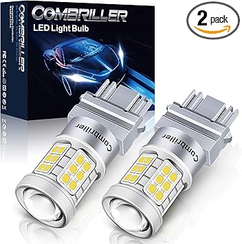 Amazon Com Combriller 3157 Led Bulb White 6000k 3056 3156 3057 4157 Led Bulb With Projector Replacement For Led Reverse Lights Turn Signal Bulb Brake Light Bulb Tail Light Bulb Parking Light Bulb Pack Of 2 Automotive
