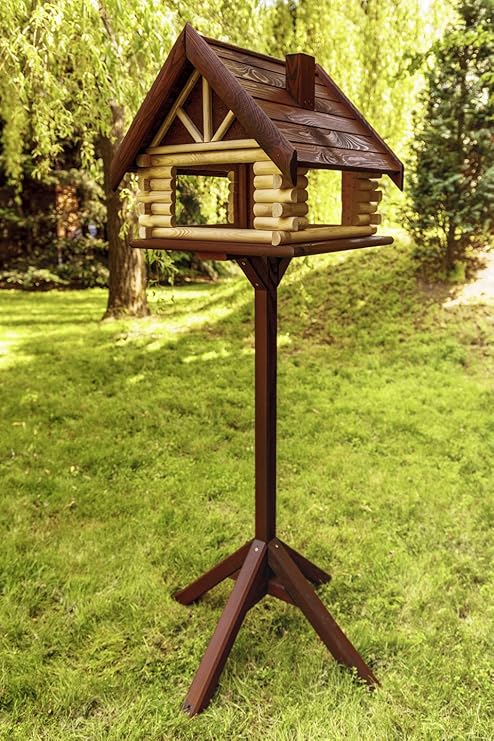 Krakwood 2xl Large Wooden Bird Table House Bird Feeder Feeding