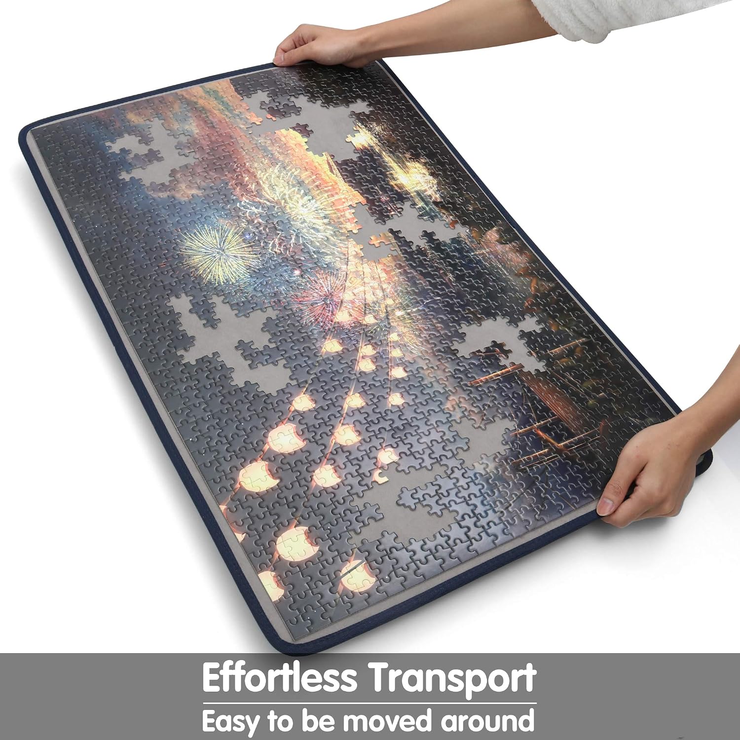 Tektalk Portable Puzzle Mat for Storage - Non-Slip Surface, Up to 1000 Pieces, Without Dustproof Cover - Image 4