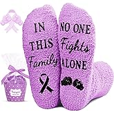 HAPPYPOP Breast Cancer Sock Women - Gift for Cancer Awareness Chemo Comfort Patient Survivor