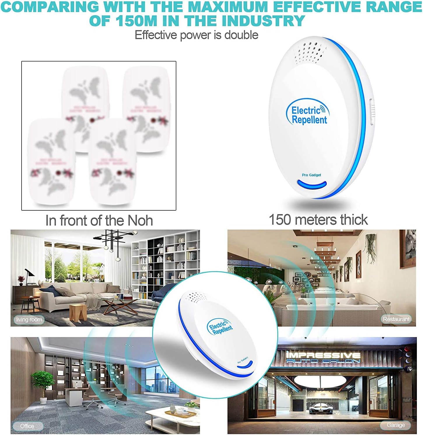 Mosquitoes Ultrasonic Pest Repeller - Electronic Indoor Pest Control Plug in for Insects, Mice,Ant,Spider,Rodent,Roach,Rats,Flea,Bug,Mosquito Repellent for Children and Pets' Safe 4 Pack: Health & Personal Care