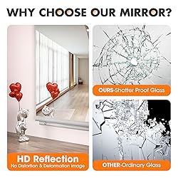 Hasipu Home Gym Mirror 45"x27"(Each)-2 PCS Large