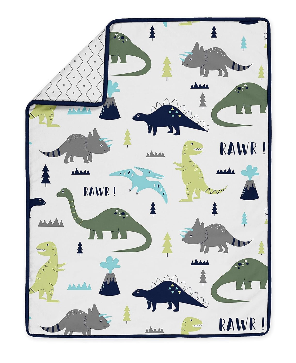 sweet jojo mod dinosaur crib bedding