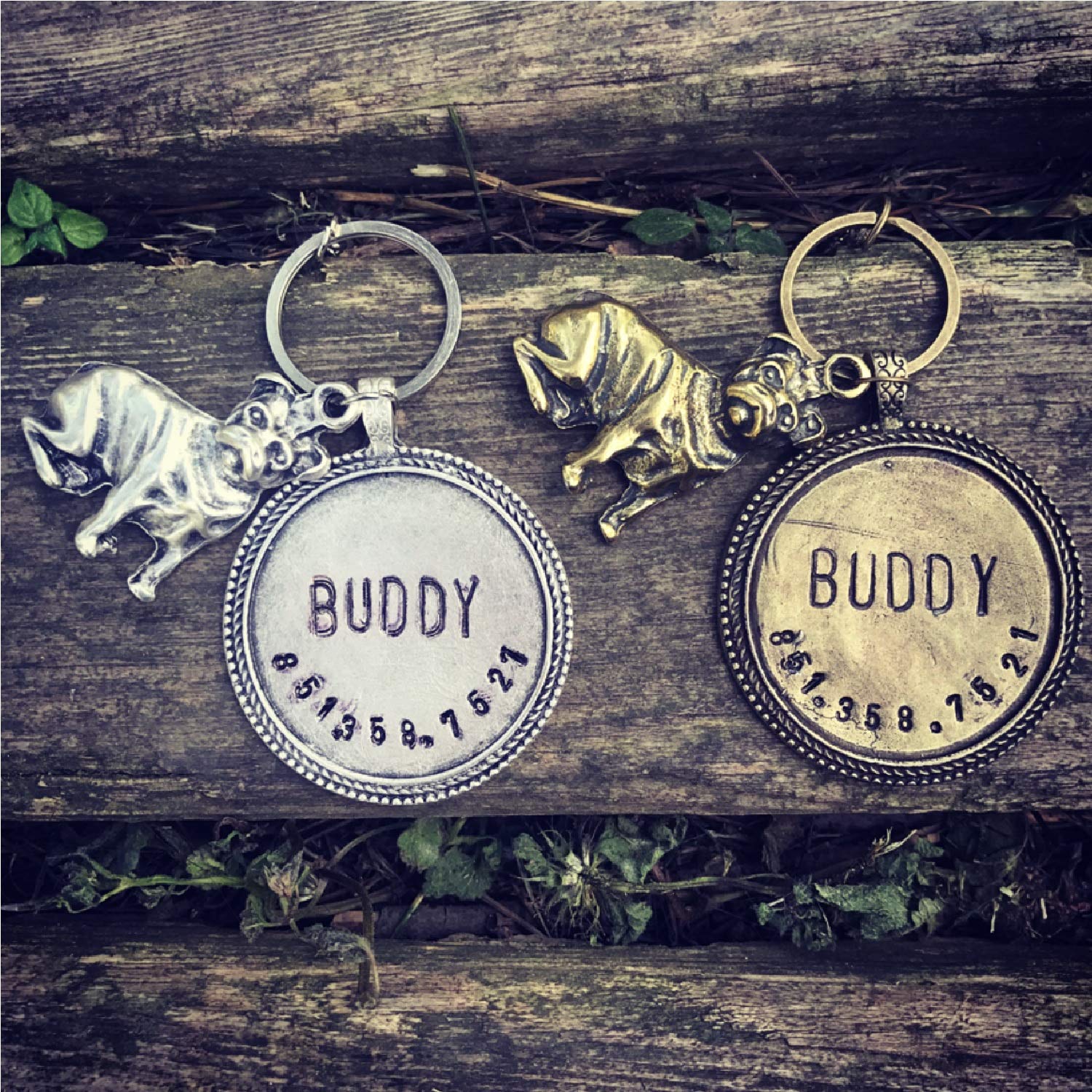 stamped dog tags for pets