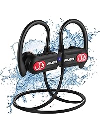 Bluetooth Headphones Waterproof IPX7, Wireless Earbuds Sport HiFi Stereo Richer Bass In Ear Wireless Headphones With Mic, 10 Hours Playback Noise Cancelling Earphones, Carrying Case