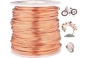 CREATZONE 99.9% Soft Bare Copper Wire, 16 Gauge 131 FT Pure Copper Wires Wire for Jewelry Making, Electroculture Gardening Antenna, Motor, Transformer, Science Projects, Bonsai