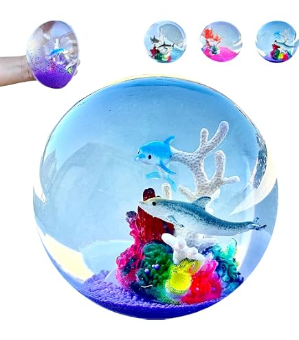 Fish Bowl Fish Squishy Squeezable Anxiety Stress Relief Sensory Fidget Toy : Toys & Games