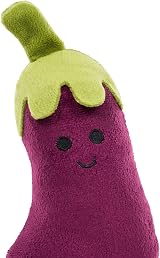Petface Foodie Faces Aubergine Plush Dog Toy with Squeaker view 2