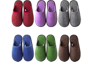 BUGUKI House Slippers for Guests Non-Disposable Washable Spa Slippers Set Non-Slip for Spa, Hotel, Party Guest and Travel