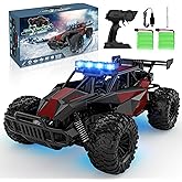 BLUEJAY Remote Control Car, 2.4GHz High Speed 33KM/H RC Cars Toys, 1:12 Monster RC Truck Off Road with LED Headlight and Rech