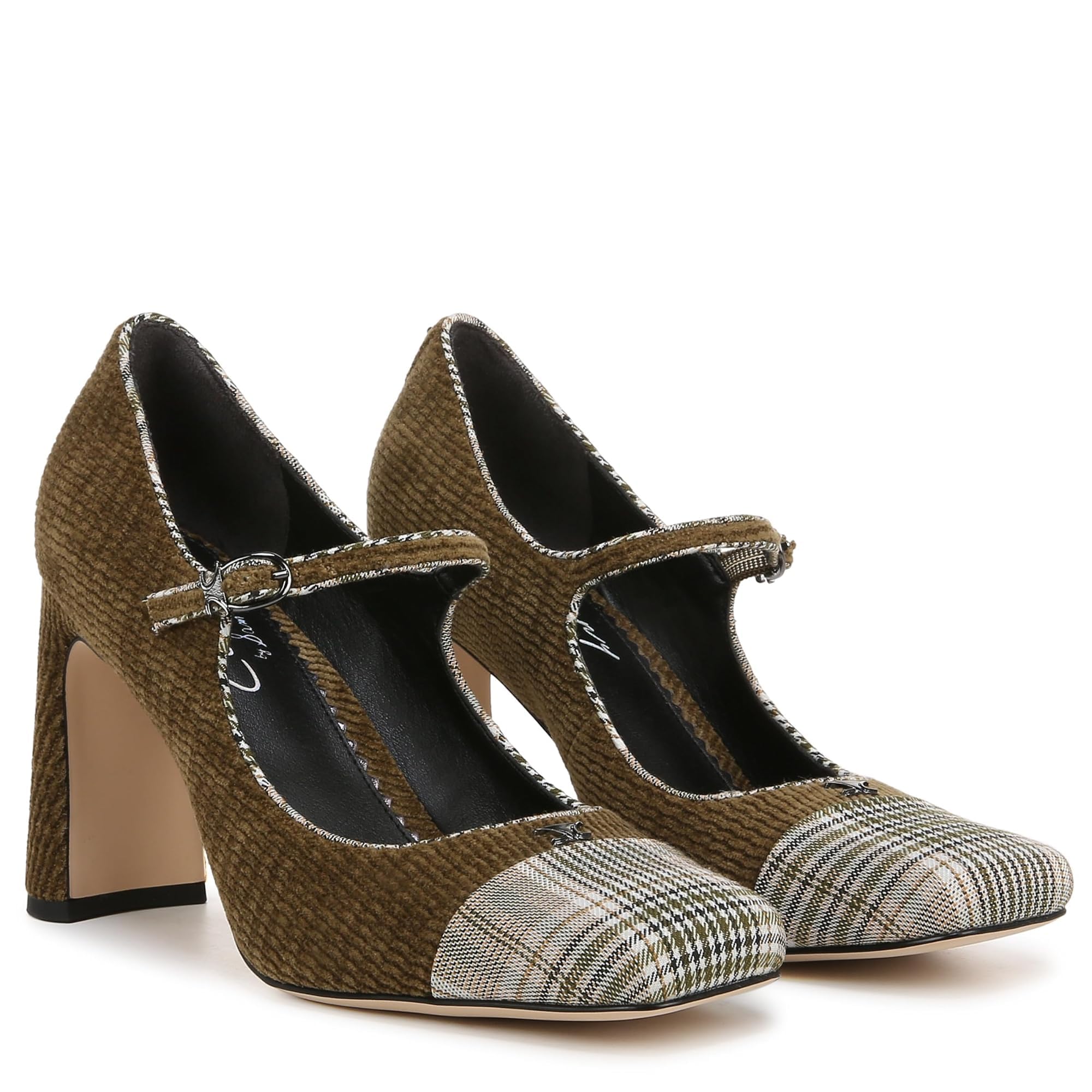 Circus NY by Sam Edelman Women’s Elora Pump, Olive/Vanilla Bean Multi, 6