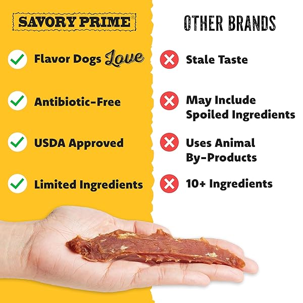 SAVORY PRIME CHICKEN JERKY TREAT, 4-OUNCE