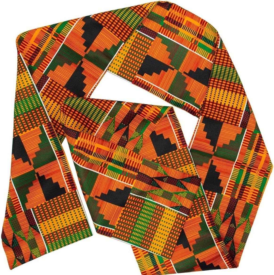 Beautiful Polyester Kente African Print Scarf Clothing