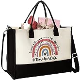 THEBUSSA Teacher Christmas Gifts - Teacher Gifts for Women - Appreciation Thank You Daycare Gift for Teachers - Tote Bag