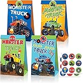 12Pack Monster Trucks Style Gift Bags,Paper Bags with Girls Boys Teens,Bag For Birthday Party Christmas Treat Bags for Xmas P