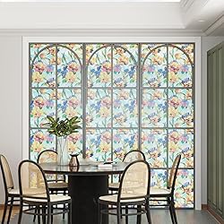 Oxdigi 3D Stained Glass Window Film - Static Cling