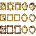 Mini Picture Frames - 15-Pack Golden Vintage Picture Frames (Small Picture Frame, 1.6-2.2 Inch) Home Decor & DIY Craft Displa