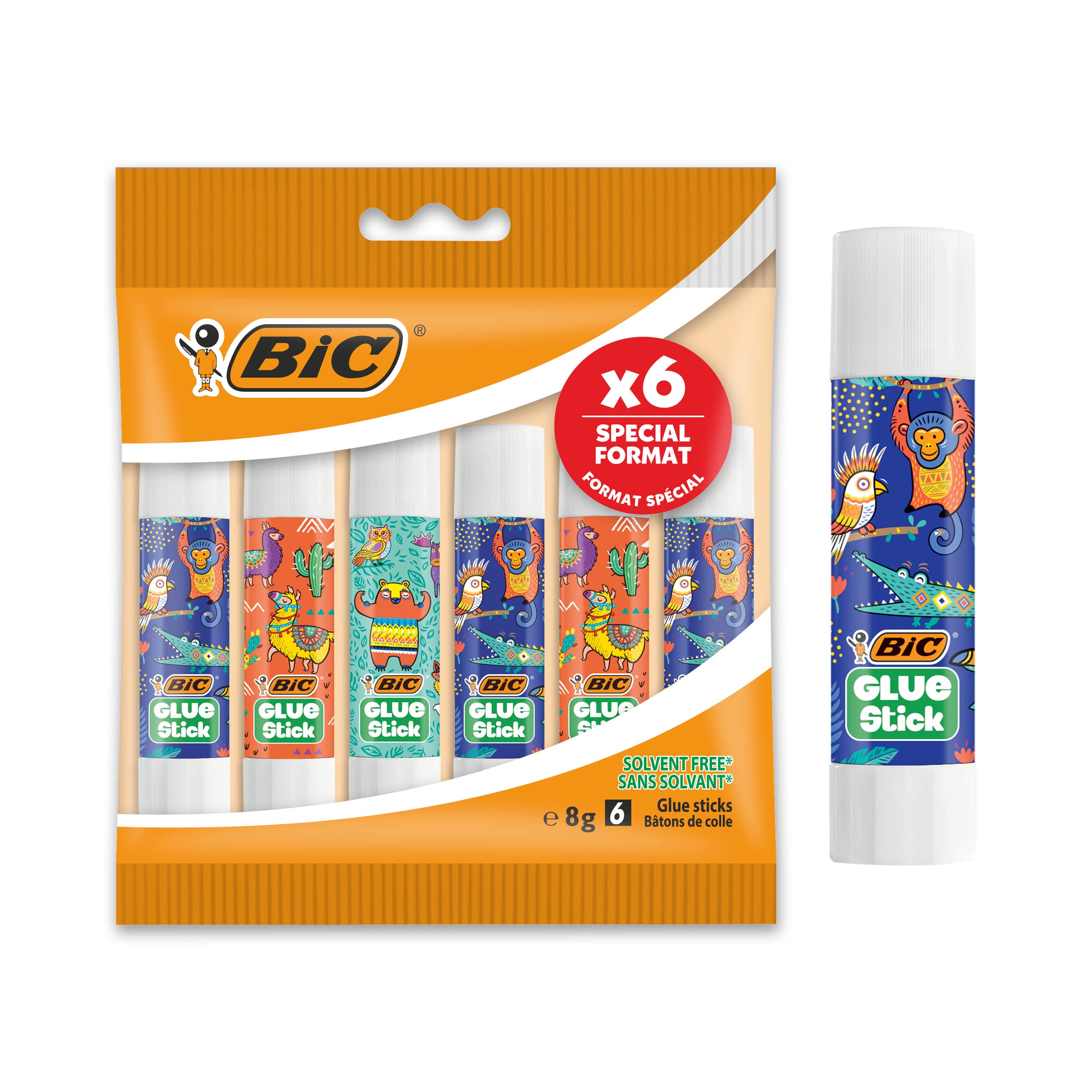 Bic Ecolution 950641 Stick Decorated 8 g Pack of 6