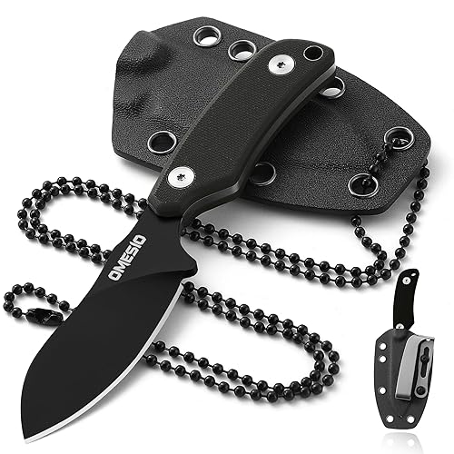Omesio Neck Knife, Small Fixed Blade Tactical Knife, Compact - Main Image