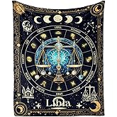 Homieblanket Libra Zodiac Blanket for Boys Girls, Secret Astrology Themed Design Printed Throw Blankets for Kids Lap, Chair Sofa, Soft Fleece Cozy Blanket, 40