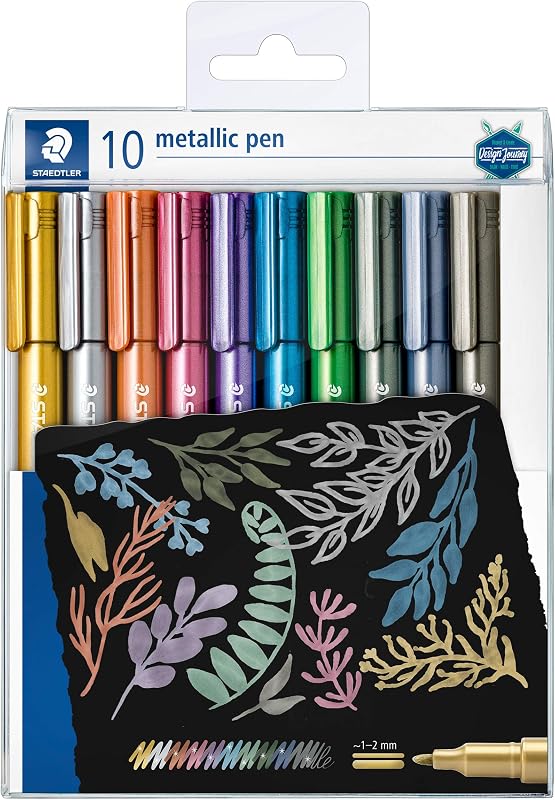 8323 Rotuladores metálicos – 10 colores, 1–2 mm