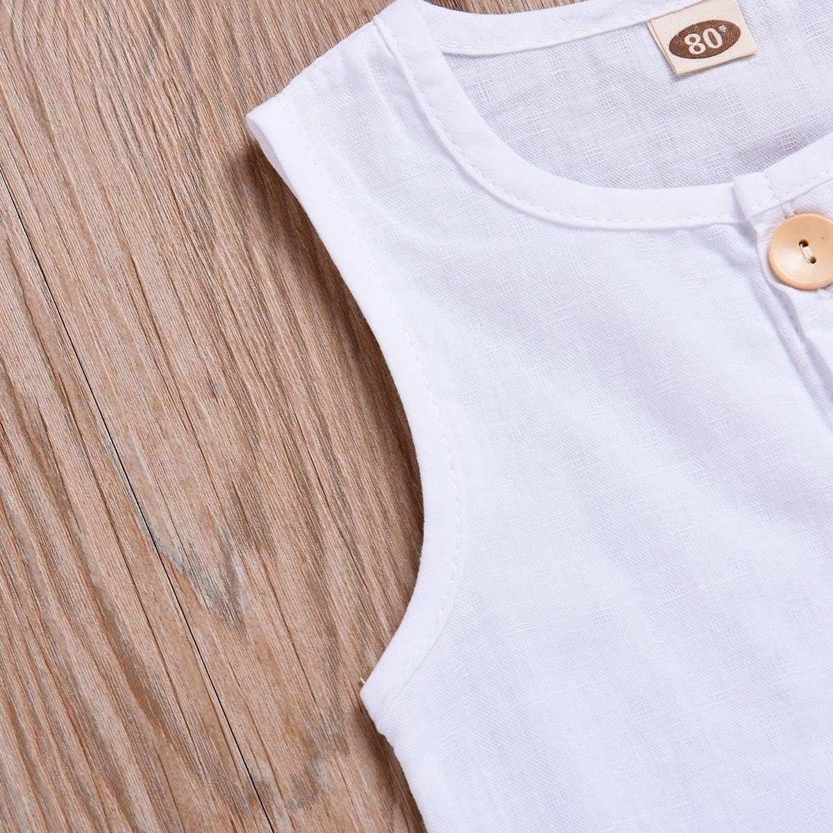 Aalizzwell Infant Baby Boys Girls One Piece Sleeveless Romper Jumpsuit Summer Clothes: Clothing